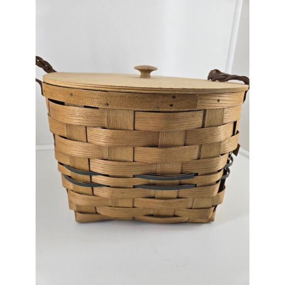 Peterboro Basket Co. Basket with Lid & Handle – Vintage / Decorative - Picture 11 of 12